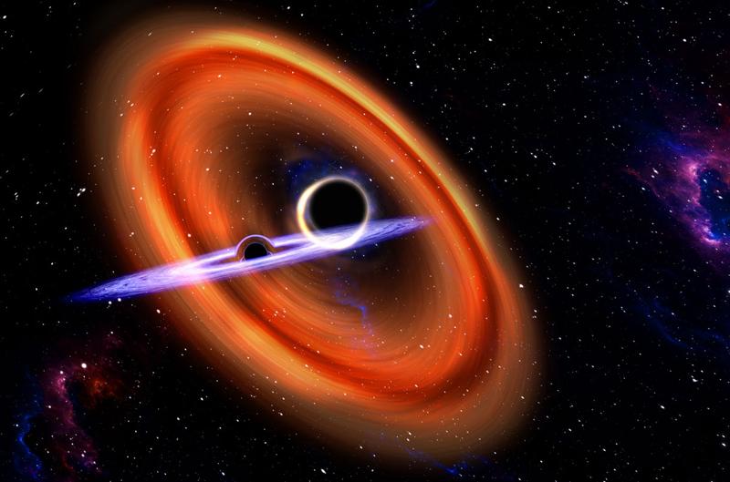How does the universe set black holes on a collision course?